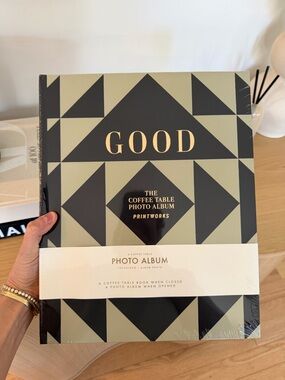 GOOD TIMES Coffee Table Photo Album - Black and Tan